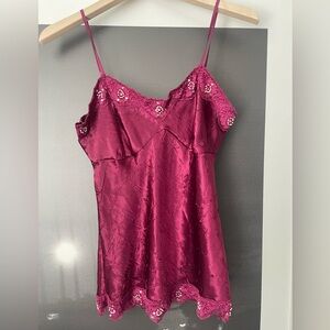 VINTAGE Studio Y - Satin Slip in Deep Magenta